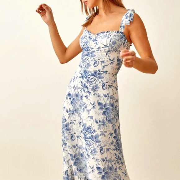 Reformation Nikita Dress in Olympia Size 4 - Picture 1 of 17